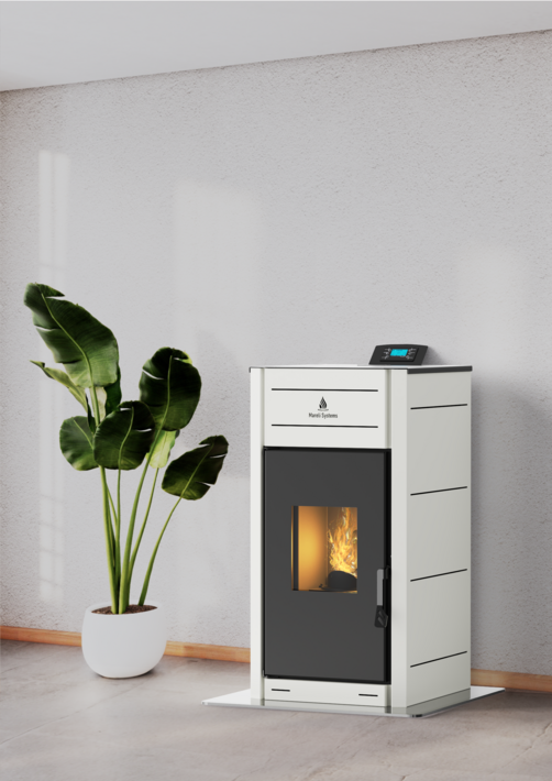 UNICA pellet stove - room view 2